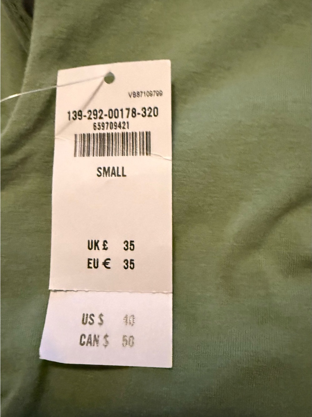 Abercrombie & Finch Ava Soft Matte Seamless Top - Olive Green. NWT - Picture 7 of 7